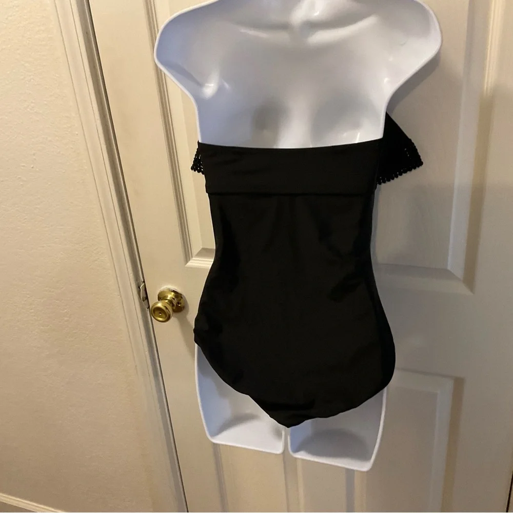 Kona Sol Elegant Black One-Piece Swimsuit - Picture 4 of 16